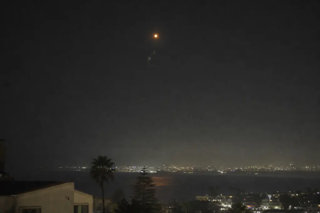 Silent Orange Light Over San Diego