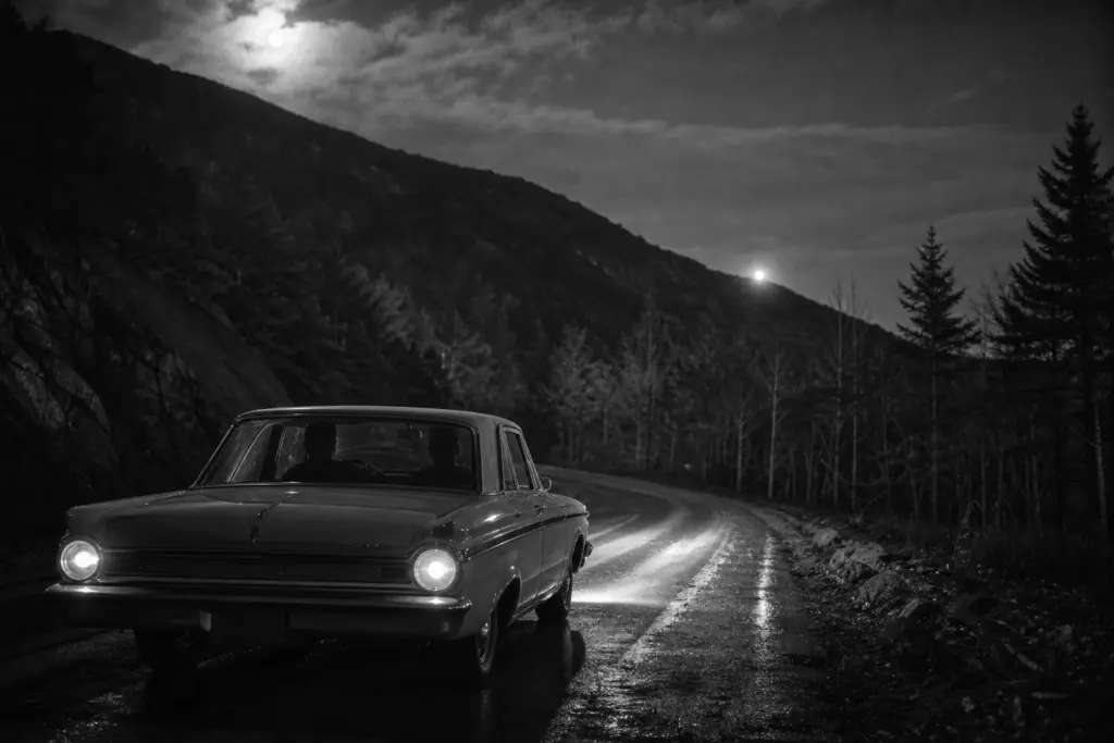 Night Drive in the White Mountains