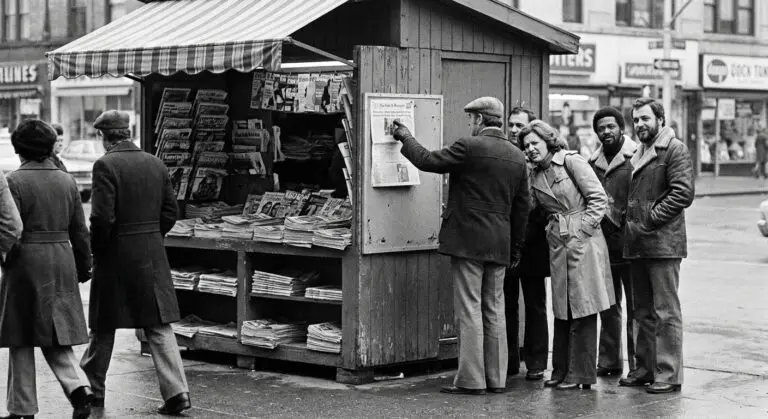 Public Reaction at Newsstand