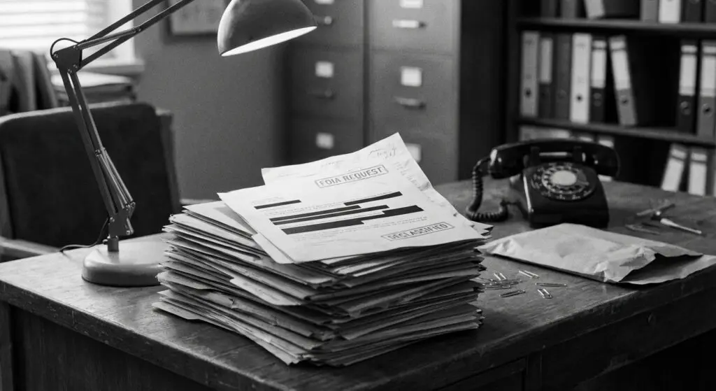 FOIA Files on a Desk