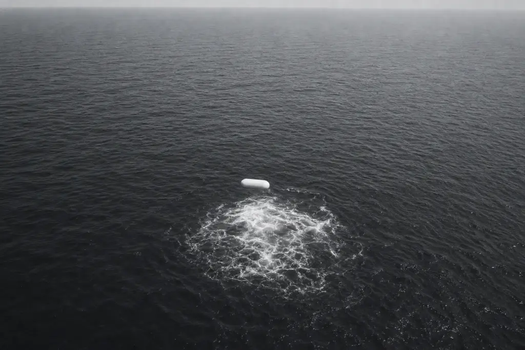 Aerial encounter over disturbed water
