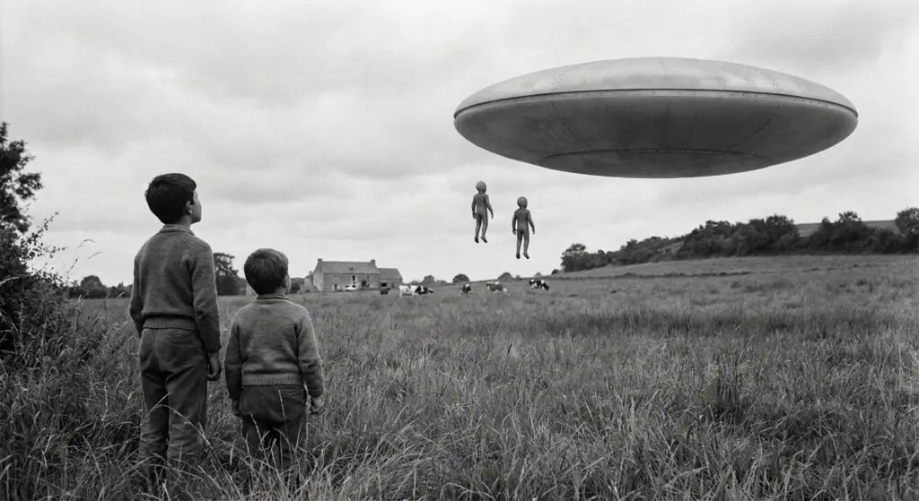 Children witness levitation into craft