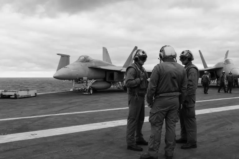Navy aviators during a 2004 training deployment