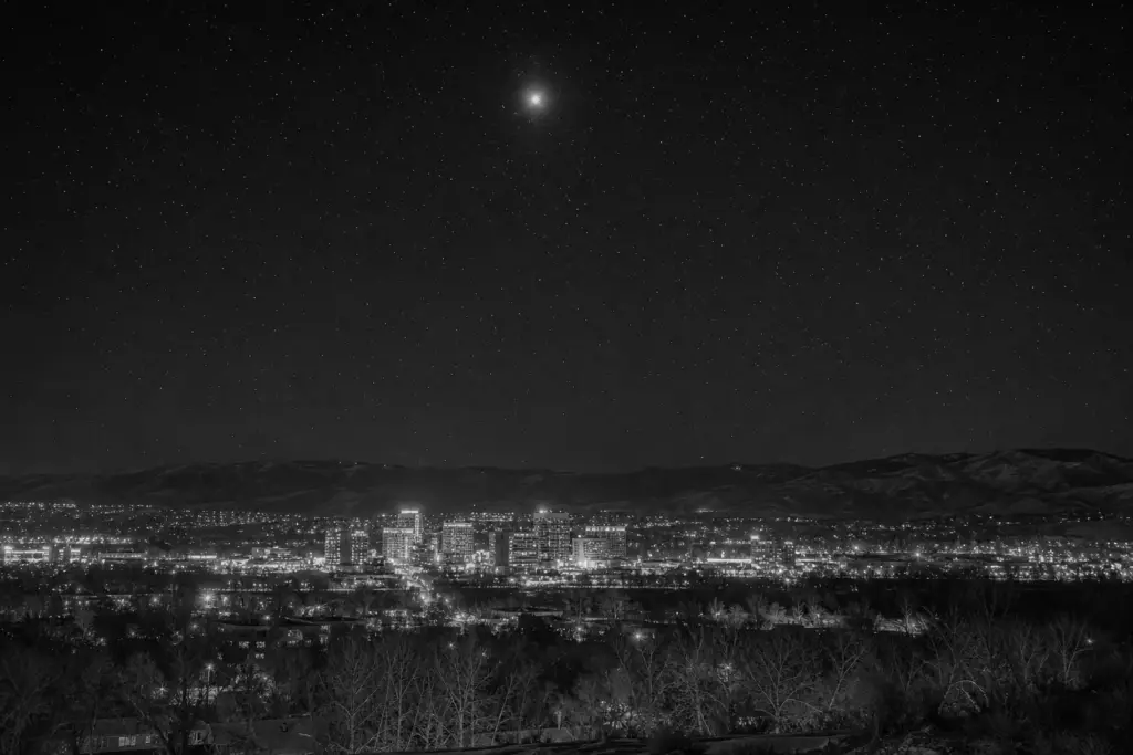 Bright Light Above Boise