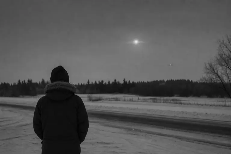 Ambiguous light in the winter sky