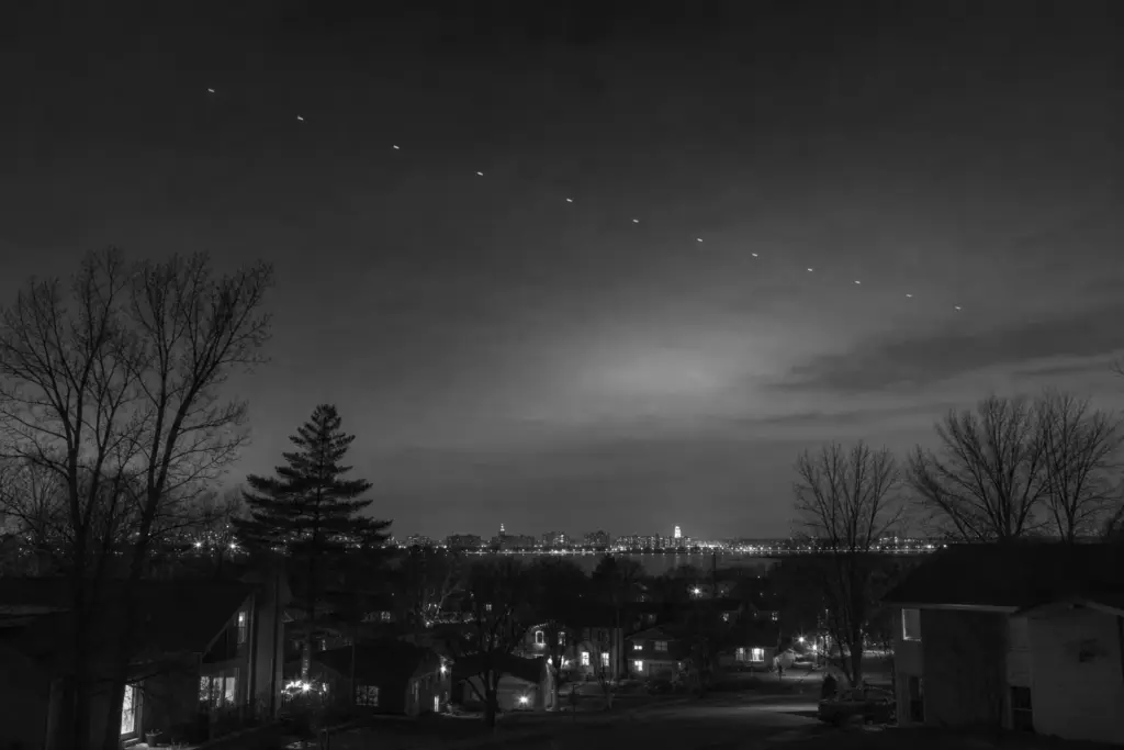 Dim lights over Madison