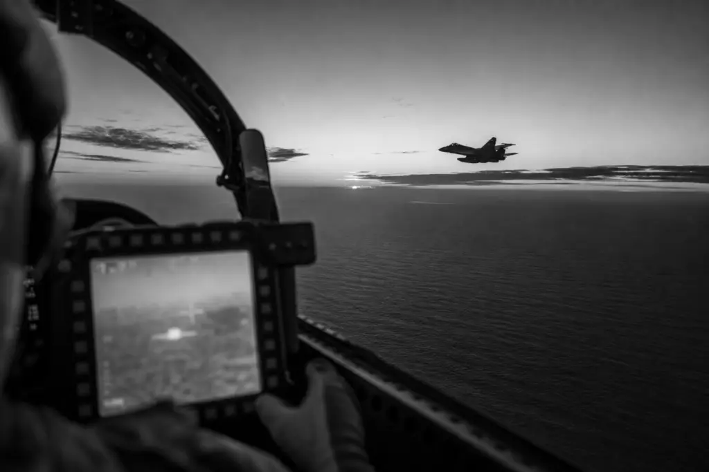 Navy infrared targeting-pod view