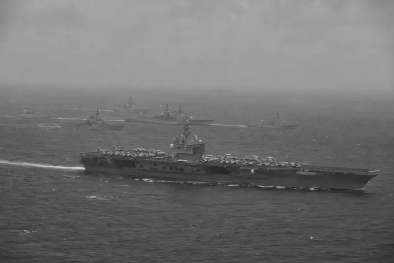 Carrier strike group at sea