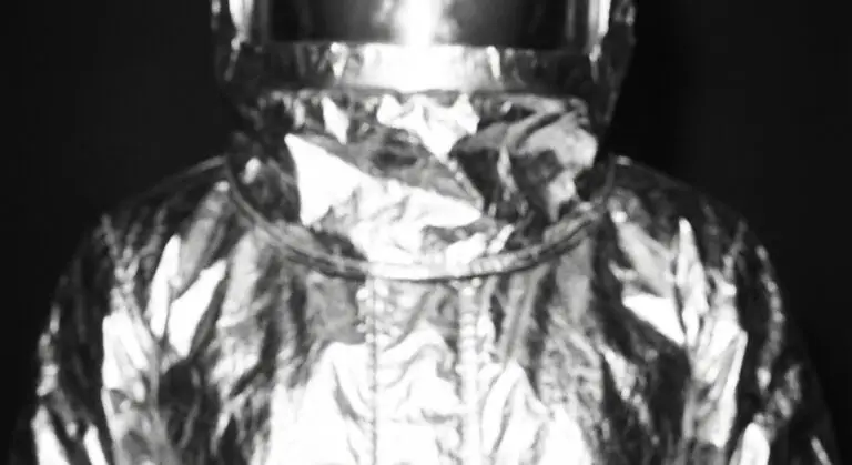 Close Flash Detail of Metallic Figure