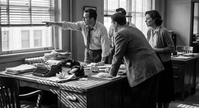 Newspaper office reaction