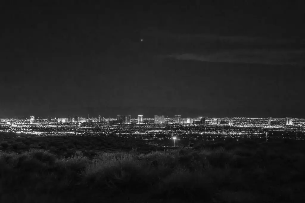 Flashing light above Las Vegas