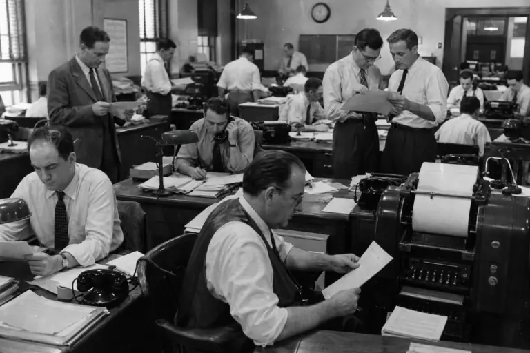 Wire-Service Newsroom