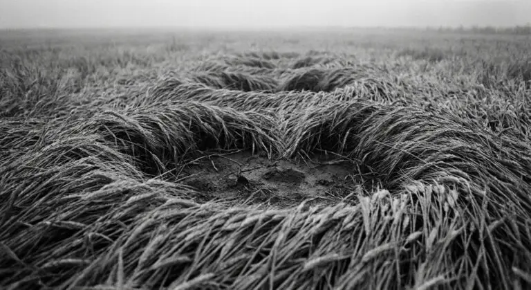 Close view of saucer nest impressions