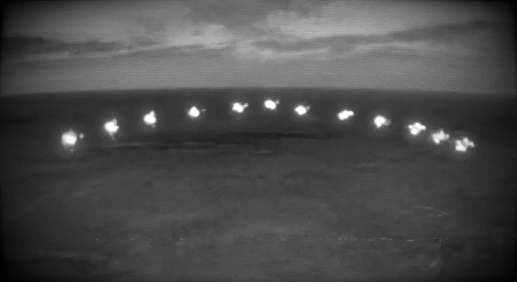 FLIR view of 11 objects