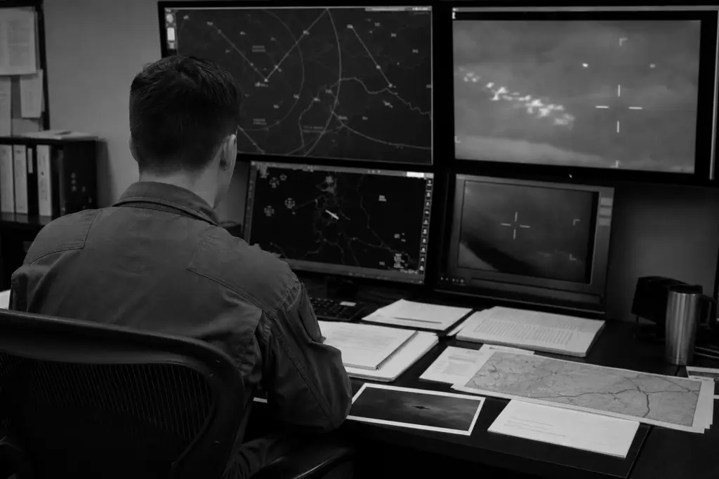 Military Aviator Reviewing UAP Sensor Data