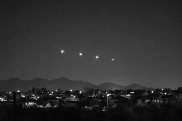 Stationary Lights Beyond the Mountains