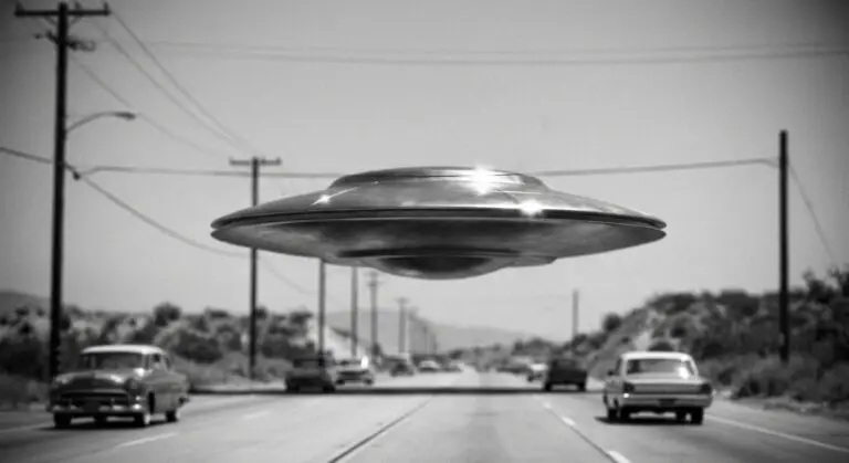 Close-up of disc over highway