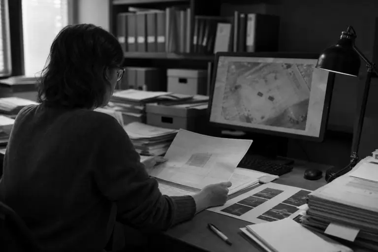 Analyst Reviewing UAP Records
