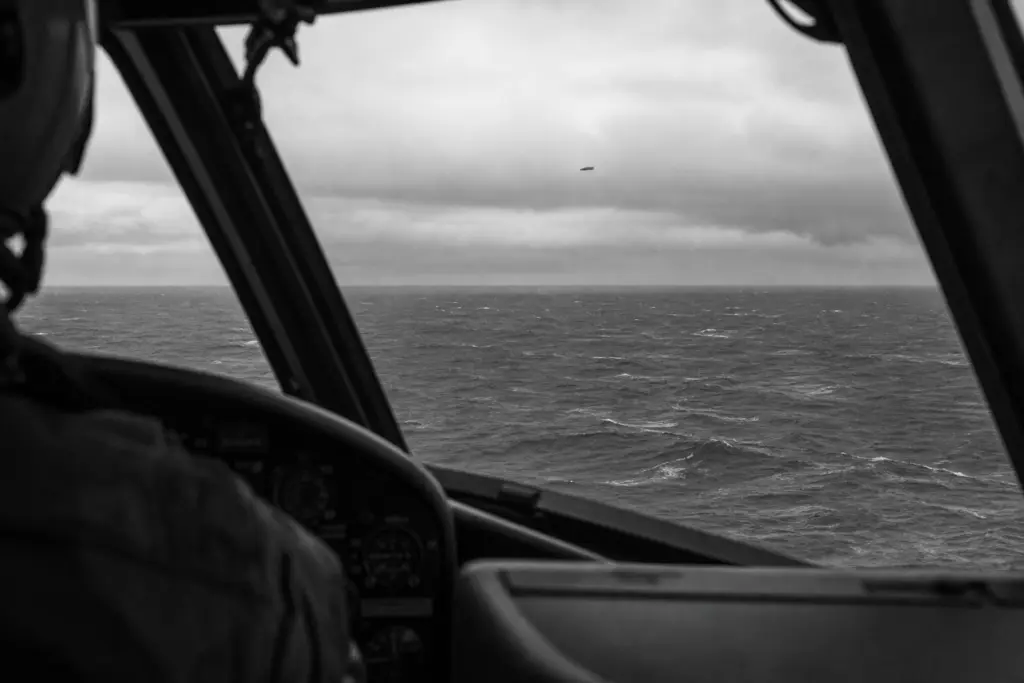 Uncertain Track Above the Ocean