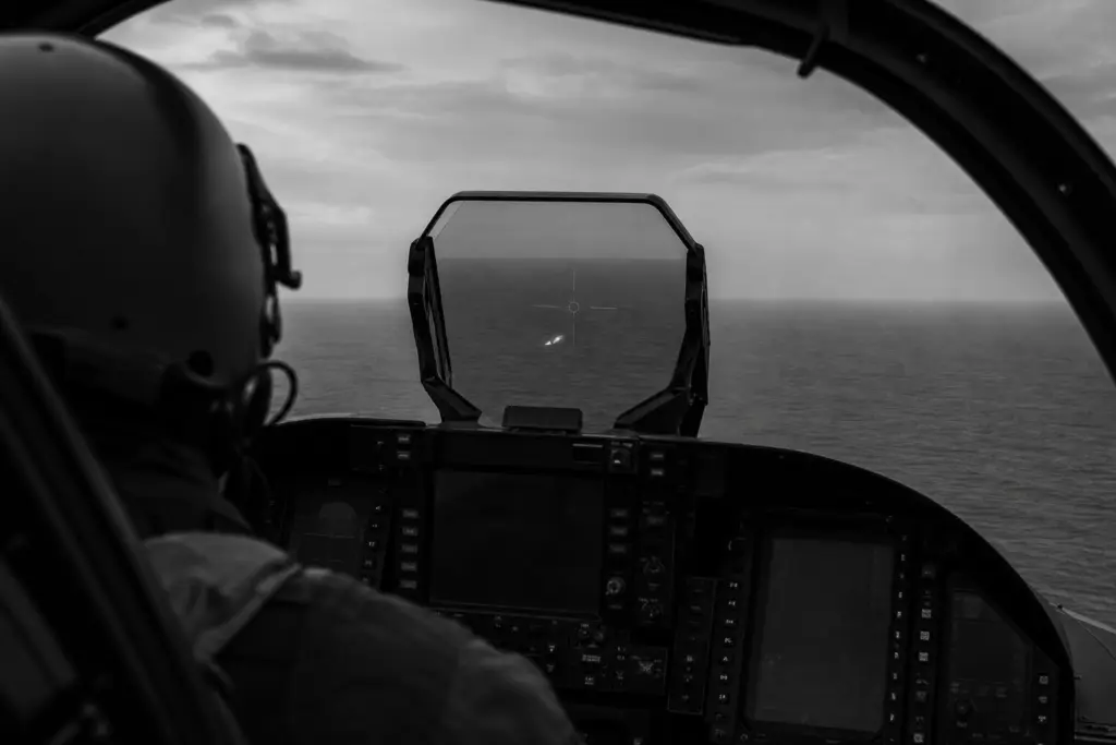 Infrared Tracking View Over Ocean